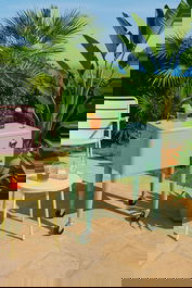 DKD Home Decor Nevera Terraza Y Jardin Azul Celeste 43 x 80 x 74 cm Acero Pp