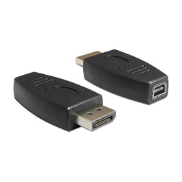 DeLOCK Adaptador DisplayPort Macho a Mini DisplayPort Hembra, Conector Chapado en Níquel, Color Negro