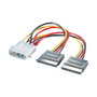 ROLINE Cable adaptador Y Molex 4 pines a 2x SATA 0,12 m
