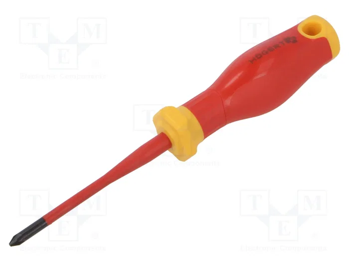HÖGERT TECHNIK Destornillador aislado Pozidriv® PZ1 80mm HÖGERT TECHNIK Destornillador aislado Pozidriv® PZ1 80mm