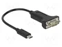 DeLOCK 63908 Adaptador USB Type-C™ a Serial RS-232 DB-9 de 0,15 m