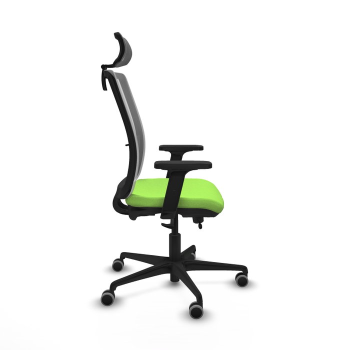 PIQUERAS Y CRESPO Silla de oficina Haches con mecanismo Sincro/Traslack, Pistacho y Gris