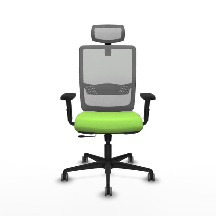 PIQUERAS Y CRESPO Silla de oficina Haches con mecanismo Sincro/Traslack, Pistacho y Gris