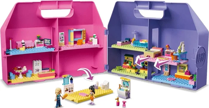 LEGO Friends Casa de Muñecas Creativa Portátil 42697, 8 Habitaciones Personalizables, 355 Piezas