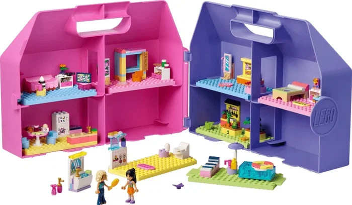 LEGO Friends Casa de Muñecas Creativa Portátil 42697, 8 Habitaciones Personalizables, 355 Piezas