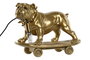DKD Home Decor Lámpara de Sobremesa Bulldog Dorado en Resina