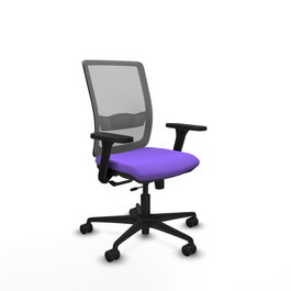 PIQUERAS Y CRESPO Silla de oficina Haches con mecanismo Sincro/Traslack, Lila y Gris