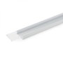 Greenice Perfil de Aluminio para Tira LED Doble con Difusor Transparente x 2M