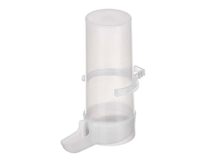 Masgow Bebedero Accesorio para Jaula Transparente Blanco 100ml 5 x 12 x 8.5 cm (Set de 24)