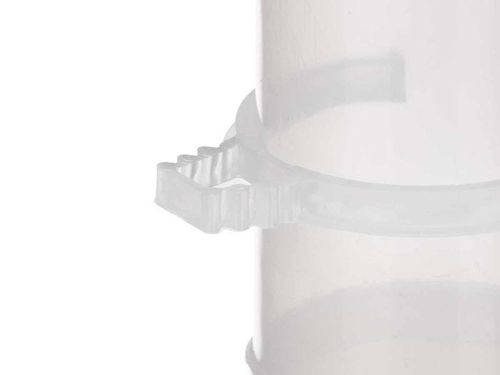 Masgow Bebedero Accesorio para Jaula Transparente Blanco 100ml 5 x 12 x 8.5 cm (Set de 24)