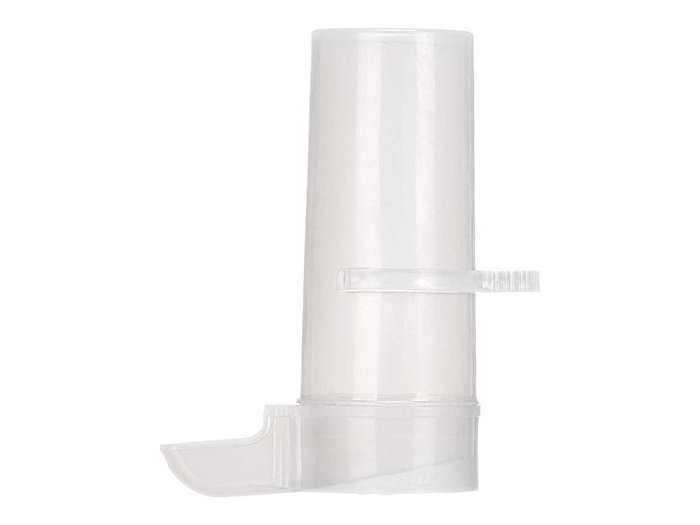 Masgow Bebedero Accesorio para Jaula Transparente Blanco 100ml 5 x 12 x 8.5 cm (Set de 24)