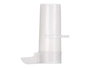 Masgow Bebedero Accesorio para Jaula Transparente Blanco 100ml 5 x 12 x 8.5 cm (Set de 24)