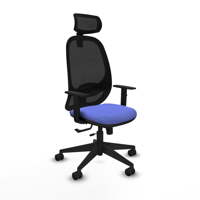 PIQUERAS Y CRESPO Silla de oficina Cilanco con mecanismo Sincro/Traslack, Azul claro y Negro PIQUERAS Y CRESPO Silla de oficina Cilanco con mecanismo Sincro/Traslack, Azul claro y Negro