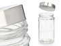 Vivalto Set 4 Tarros Redondos Tapa Acero 1L Vidrio Transparente 41x18.5x10.5 cm (Set de 8)