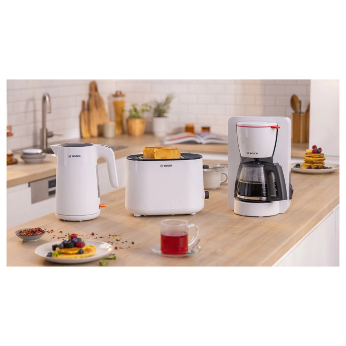 Bosch TWK2M161 Hervidor de agua, 1,7 L, 2400 W, Blanco