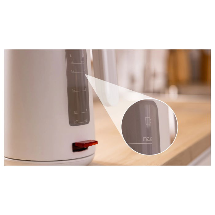 Bosch TWK2M161 Hervidor de agua, 1,7 L, 2400 W, Blanco