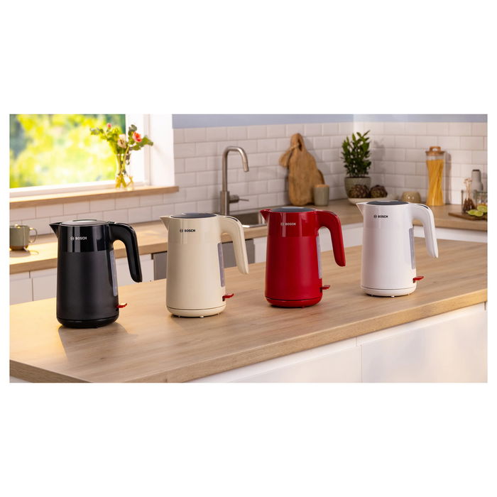 Bosch TWK2M161 Hervidor de agua, 1,7 L, 2400 W, Blanco