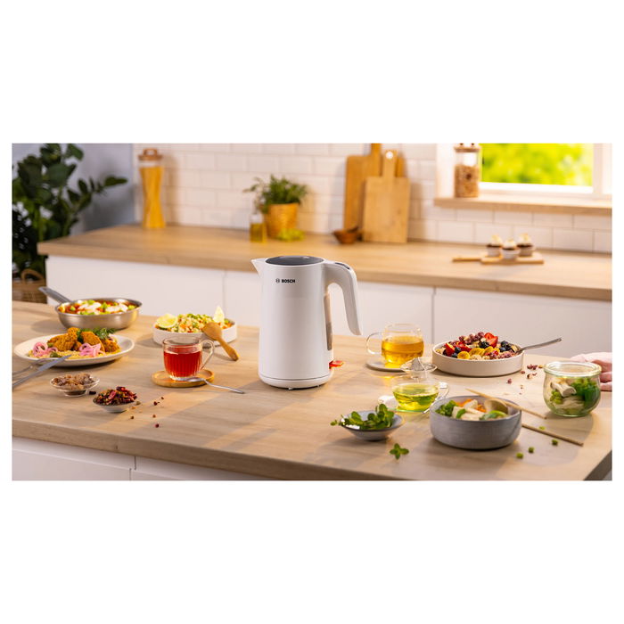 Bosch TWK2M161 Hervidor de agua, 1,7 L, 2400 W, Blanco