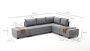 Atelier Del Sofa Sofá Cama Esquinero Crema 210x280cm Convertible en Cama 140x190cm