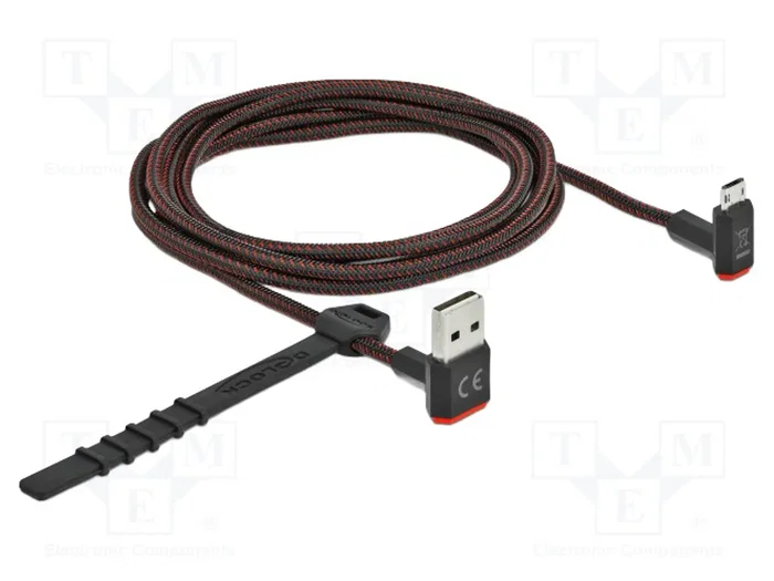 DeLOCK Cable EASY-USB 2.0 Tipo-A a Micro-B 2m Negro Angulado DeLOCK Cable EASY-USB 2.0 Tipo-A a Micro-B 2m Negro Angulado