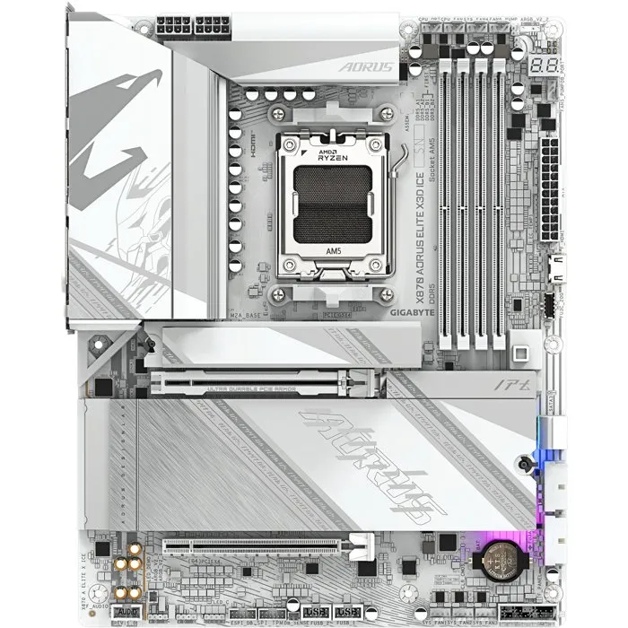 Gigabyte X870 AORUS ELITE X3D ICE ATX Blanco