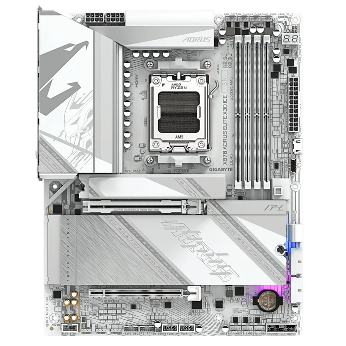 Gigabyte X870 AORUS ELITE X3D ICE ATX Blanco