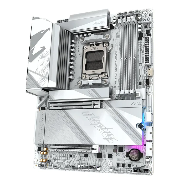 Gigabyte X870 AORUS ELITE X3D ICE ATX Blanco