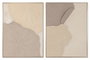 DKD Home Decor Cuadro Lienzo Moderno 90x120 cm, Set de 2 Surtido Moka y Beige