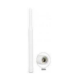 DeLOCK Antena LTE Omnidireccional SMA Macho 2.9 dBi 190 mm Banda Múltiple (89622) Color Blanco