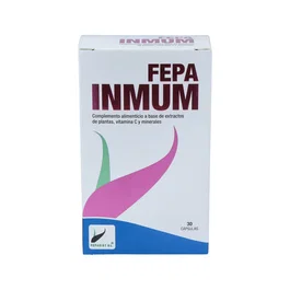 Fepadiet Fepa-Inmun 30 Cápsulas - Complemento Alimenticio para el Sistema Inmunológico con Vitamina C No Ácida, Maitake, Reishi, Zinc y Selenio