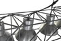 DKD Home Decor Lámpara Techo Metal Gris Negro 24 x 24 x 115 cm