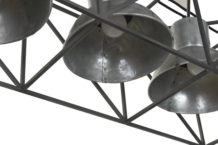 DKD Home Decor Lámpara Techo Metal Gris Negro 24 x 24 x 115 cm DKD Home Decor Lámpara Techo Metal Gris Negro 24 x 24 x 115 cm