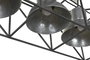DKD Home Decor Lámpara Techo Metal Gris Negro 24 x 24 x 115 cm