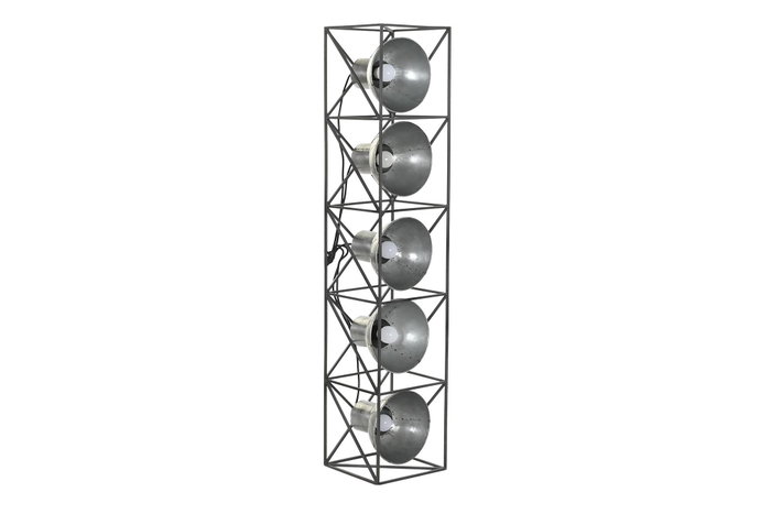 DKD Home Decor Lámpara Techo Metal Gris Negro 24 x 24 x 115 cm DKD Home Decor Lámpara Techo Metal Gris Negro 24 x 24 x 115 cm