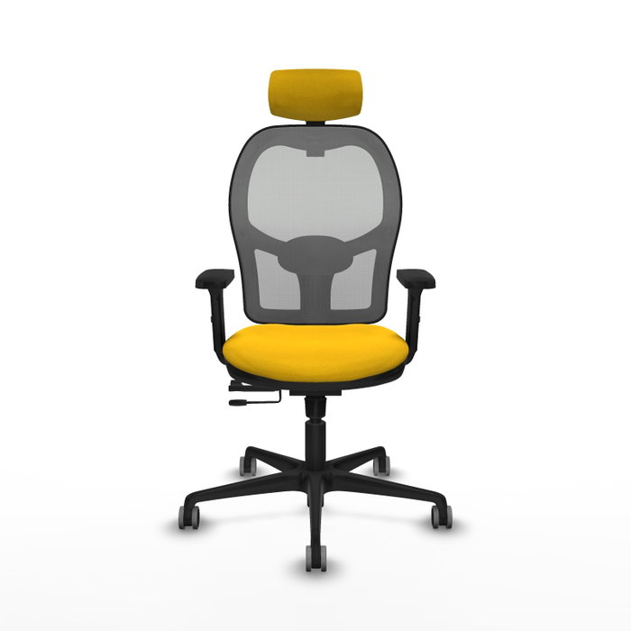 PIQUERAS Y CRESPO Silla de oficina Jorquera con mecanismo Sincro/Traslack Amarillo y Gris PIQUERAS Y CRESPO Silla de oficina Jorquera con mecanismo Sincro/Traslack Amarillo y Gris