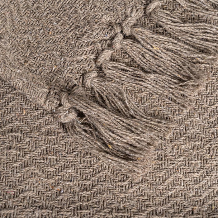 Plaid Marrón Algodón-Poliéster 180 X 270 cm