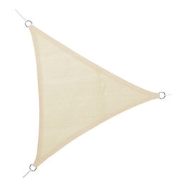 Faura Toldo Vela Triangular Beige 3,6x3,6x3,6 m Tratamiento Anti-UV Ocultación 100%