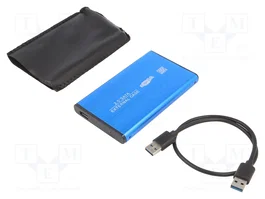 QOLTEC Carcasa de disco 2,5 pulgadas SATA III USB 3.0 Azul