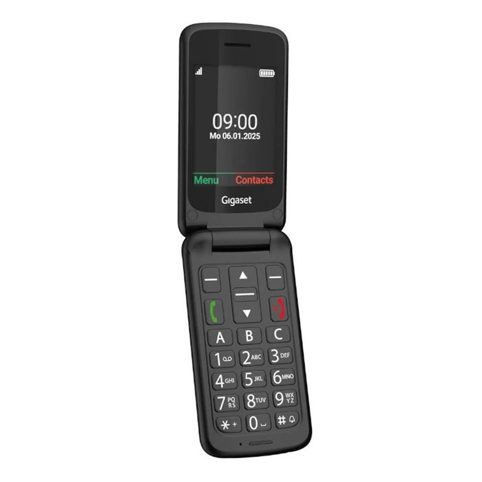 Gigaset GL595 Teléfono Móvil Senior Negro Pantalla 2.8" Botones Grandes Función SOS Batería Larga Duración