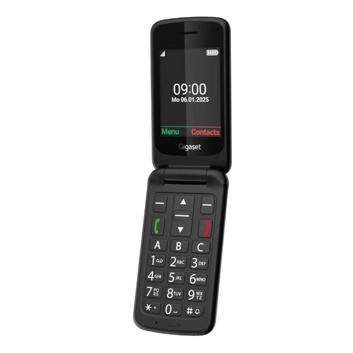 Gigaset GL595 Teléfono Móvil Senior Negro Pantalla 2.8" Botones Grandes Función SOS Batería Larga Duración
