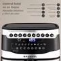Grunkel Maxisteelfryer Freidora de Aire sin Aceite 9L, 2200W, Tecnología Fry Force 360°, 10 Programas, Digital, Negro y Acero Inoxidable