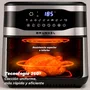 Grunkel Maxisteelfryer Freidora de Aire sin Aceite 9L, 2200W, Tecnología Fry Force 360°, 10 Programas, Digital, Negro y Acero Inoxidable