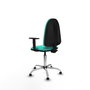 PIQUERAS Y CRESPO Silla de oficina Aýna Turquesa con Brazos 1D