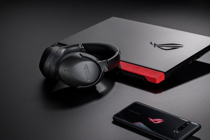 Asus ROG Strix Go BT Auriculares Gaming con Cancelación Ruido Activa ANC, Bluetooth, Virtual 7.1, Micro AI, aptX Adaptive, Negro