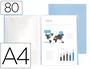 Liderpapel Carpeta Escaparate 80 Fundas Polipropileno DIN A4 Celeste Opaco