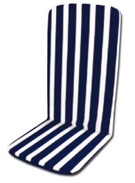 PLAYA COJIN MONOBLOC ALTO AZUL/BLANCO 120x47x2.5CM