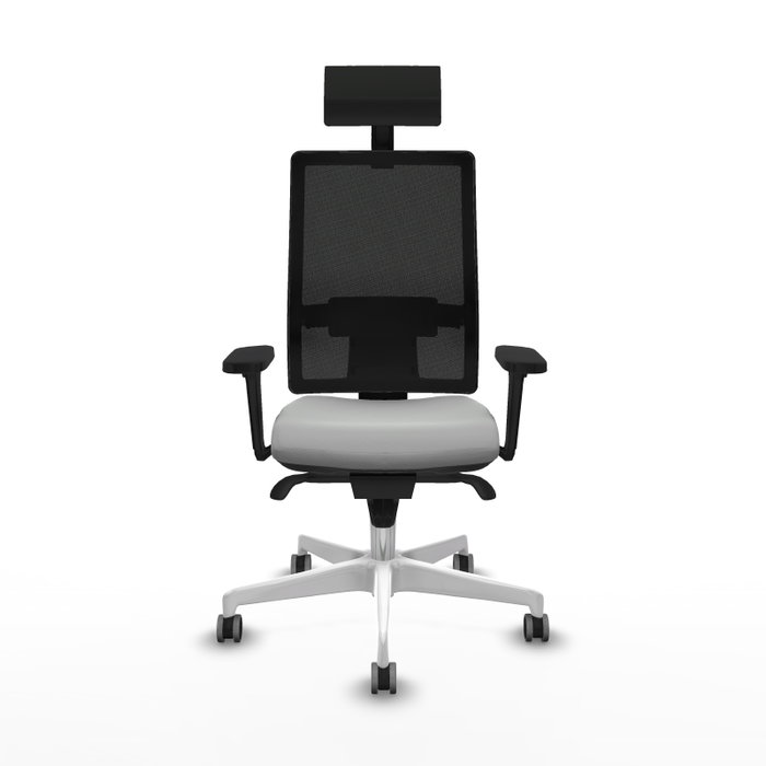 PIQUERAS Y CRESPO Silla de oficina Horna con mecanismo Sincro, Gris claro y Negro PIQUERAS Y CRESPO Silla de oficina Horna con mecanismo Sincro, Gris claro y Negro
