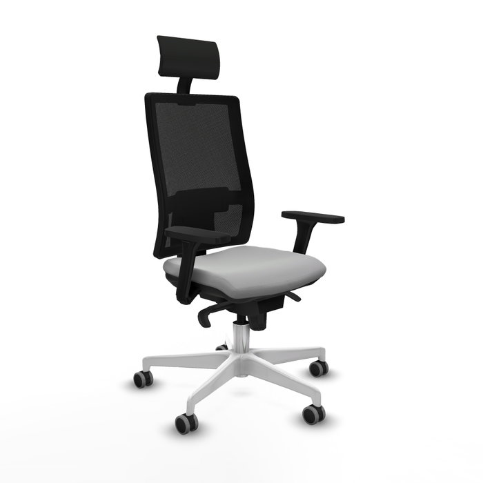 PIQUERAS Y CRESPO Silla de oficina Horna con mecanismo Sincro, Gris claro y Negro PIQUERAS Y CRESPO Silla de oficina Horna con mecanismo Sincro, Gris claro y Negro