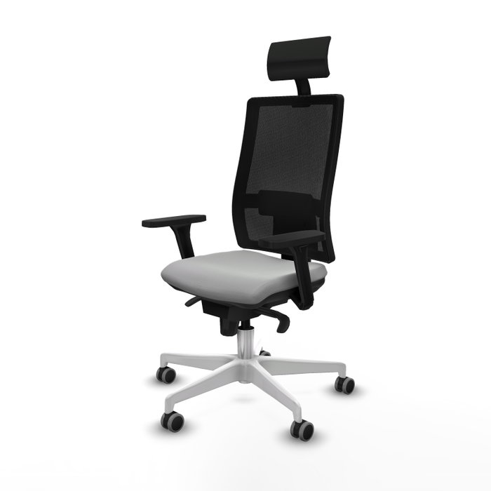 PIQUERAS Y CRESPO Silla de oficina Horna con mecanismo Sincro, Gris claro y Negro PIQUERAS Y CRESPO Silla de oficina Horna con mecanismo Sincro, Gris claro y Negro