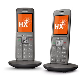 Gigaset CL660HX Duo - Teléfono DECT/Analógico Inalámbrico con Altavoz, Identificador de Llamadas, 400 Entradas, Pantalla TFT 2.4", Antracita/Negro